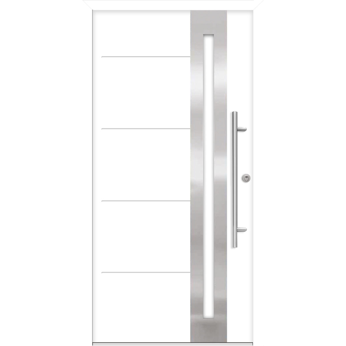 SplenDoor Premium-Haustür Passivedoor Eksjo RC2 energiesparend einbruchsicher weiss 100 x 210 cm rechts
