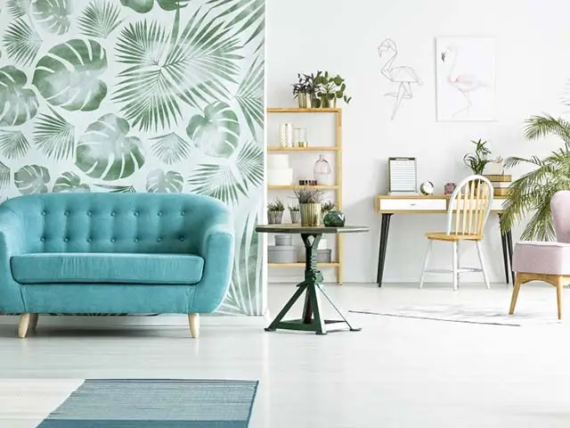Ein Wohnzimmer im Bohemian Look eingerichtet