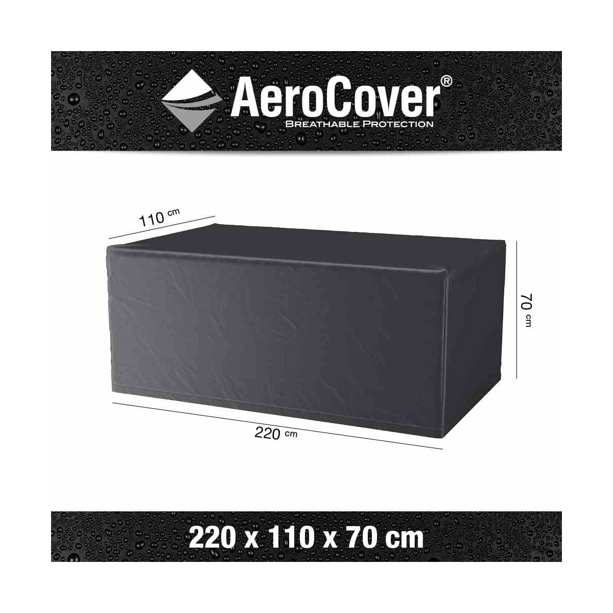 AeroCover Schutzhülle für Sitzgruppen 220 x 110 x 70 cm anthrazit Bild 2