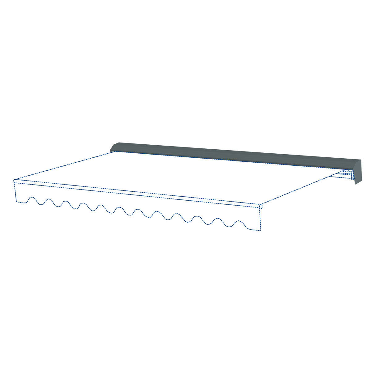 Durabil Regenschutzdach für Markise Nizza 3,95 x 2,5 m schwarz Bild 2