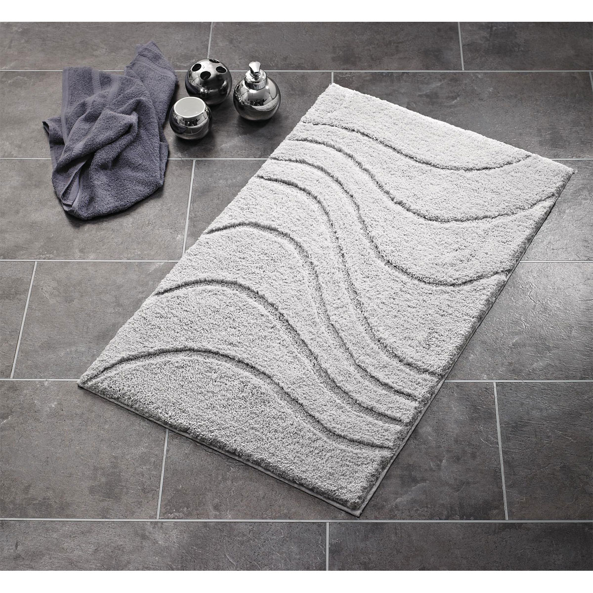 Ridder  Teppich La Ola 60 x 90 cm schwarz Polyester Bild 2