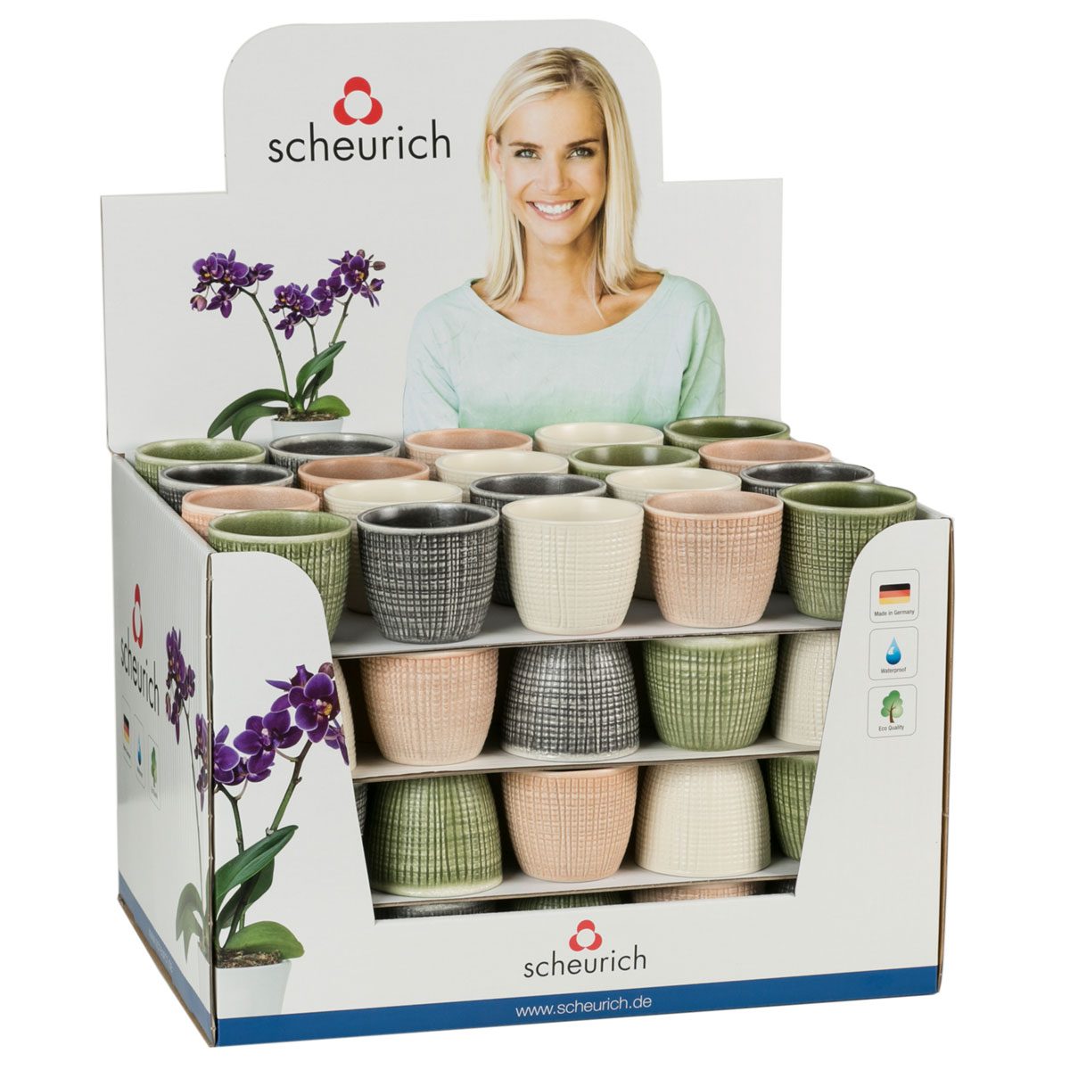 Scheurich Minitöpfe Corteza 866 7 cm verschiedene Farben