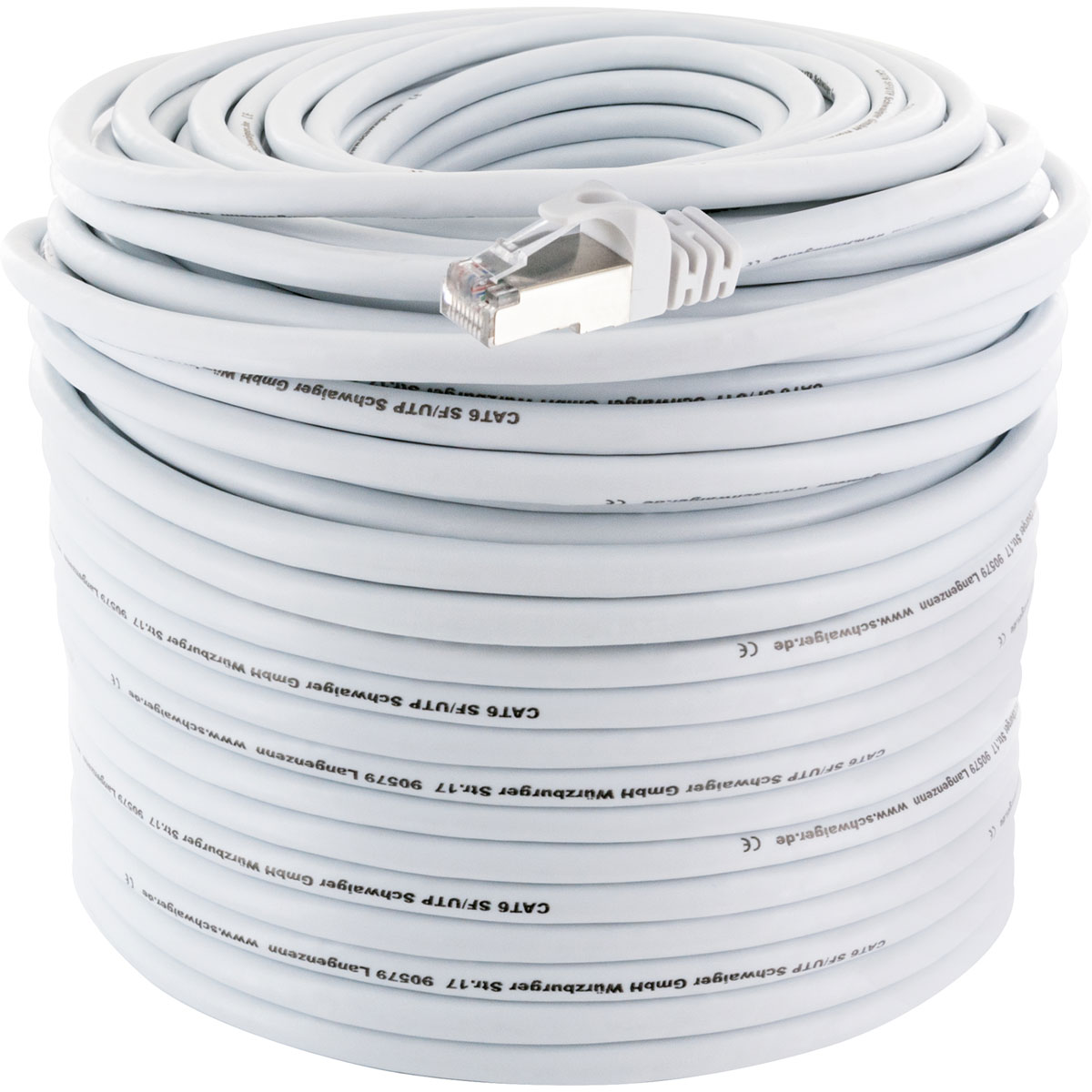 Schwaiger  Netzwerkkabel CAT6 50 m weiß Bild 3