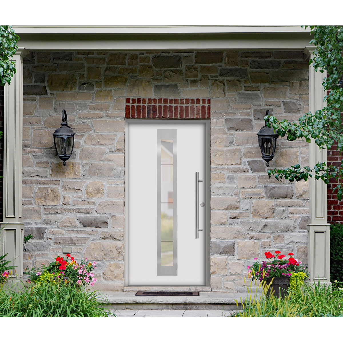 SplenDoor  Premium-Haustür Passivedoor Malmo RC2 energiesparend einbruchsicher weiss 110 x 210 cm rechts Bild 2