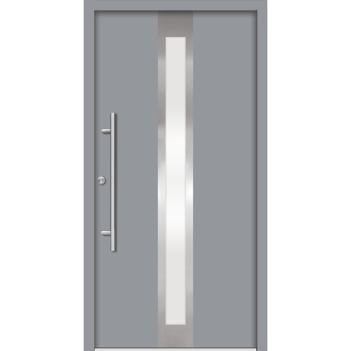 SplenDoor Premium-Haustür Passivedoor Stockholm energiesparend grau 100 x 200 cm links