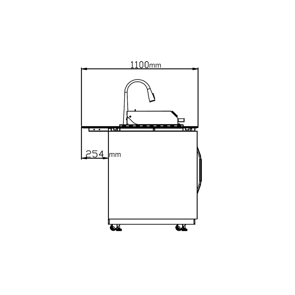 Buschbeck Outdoorküche Sheffield 253x110x143cm Keramikverkleidung weiß Bild 11