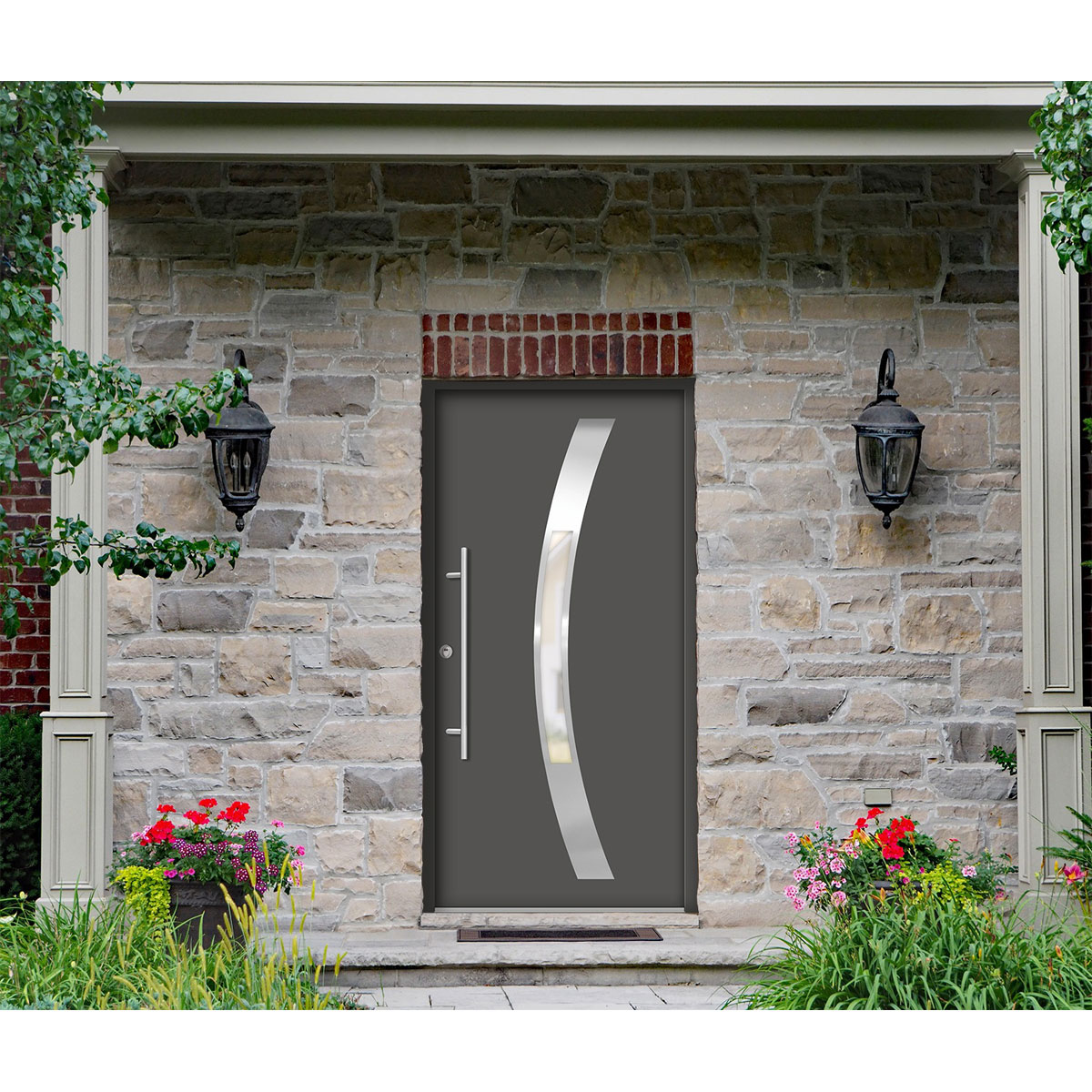 SplenDoor  Premium-Haustür Passivedoor Goeteborg RC2 energiesparend einbruchsicher anthrazit 100 x 200 cm links Bild 2