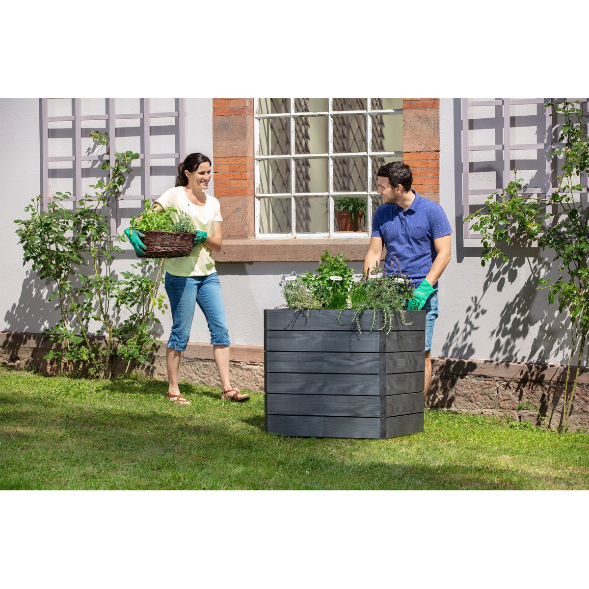 Garantia Hochbeet ERGO QUADRO L 75 Wood inkl FLORA Bild 6