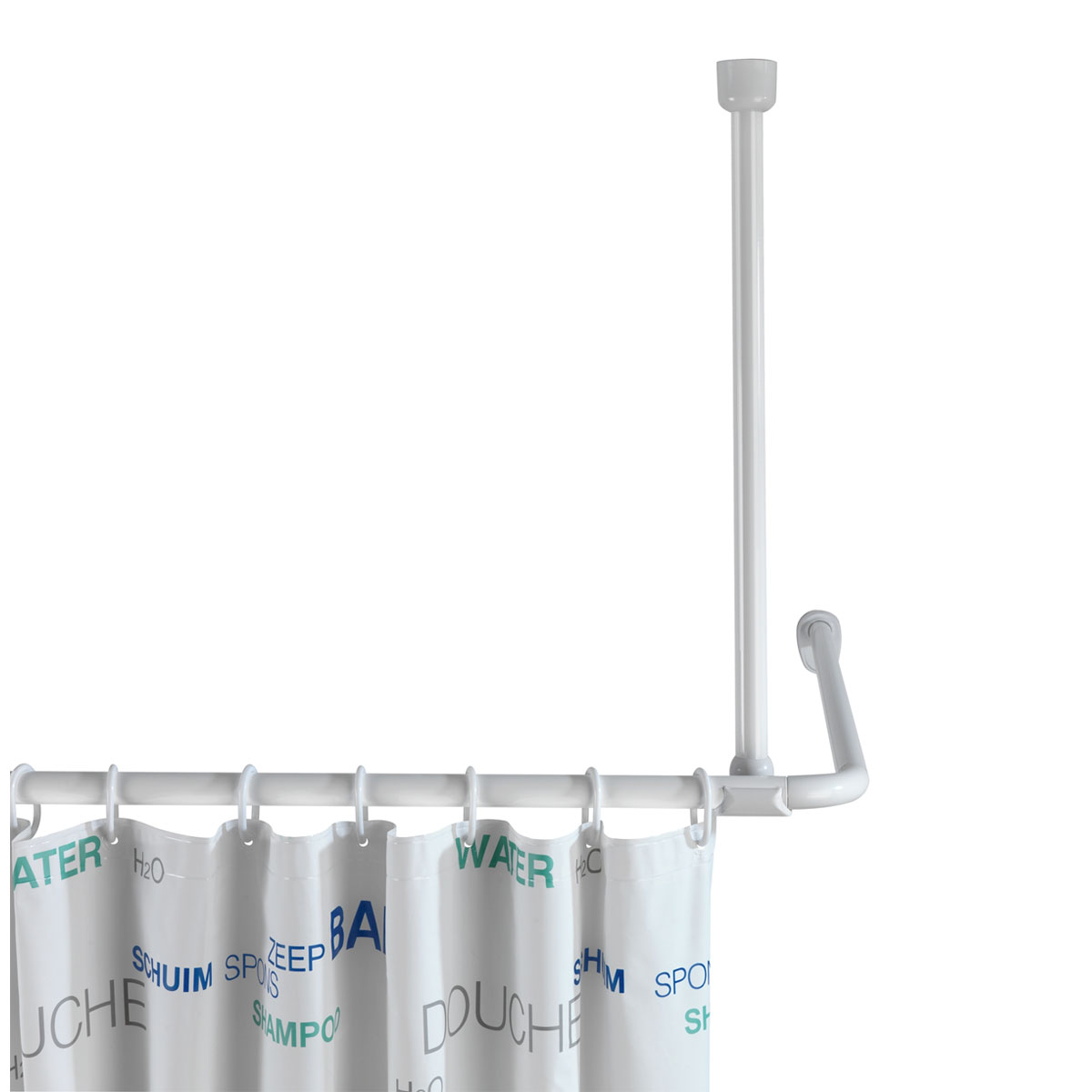 Wenko  Deckenstütze für Duschstange Weiß 57 cm