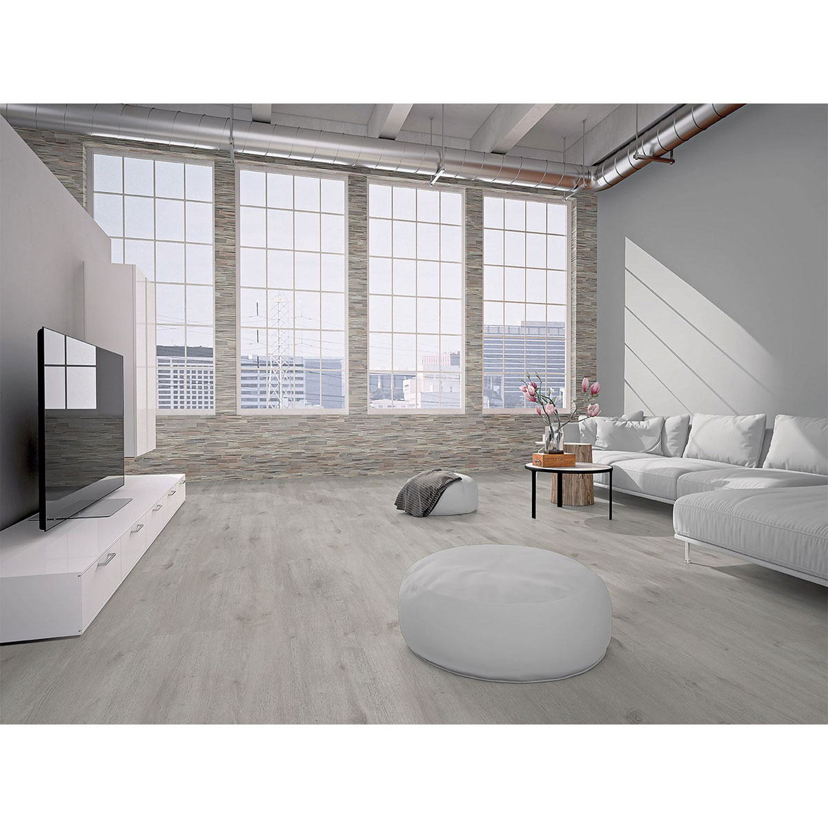 Indo Wandverkleidung Bangkirai Whitewash 5er-Set Bild 3