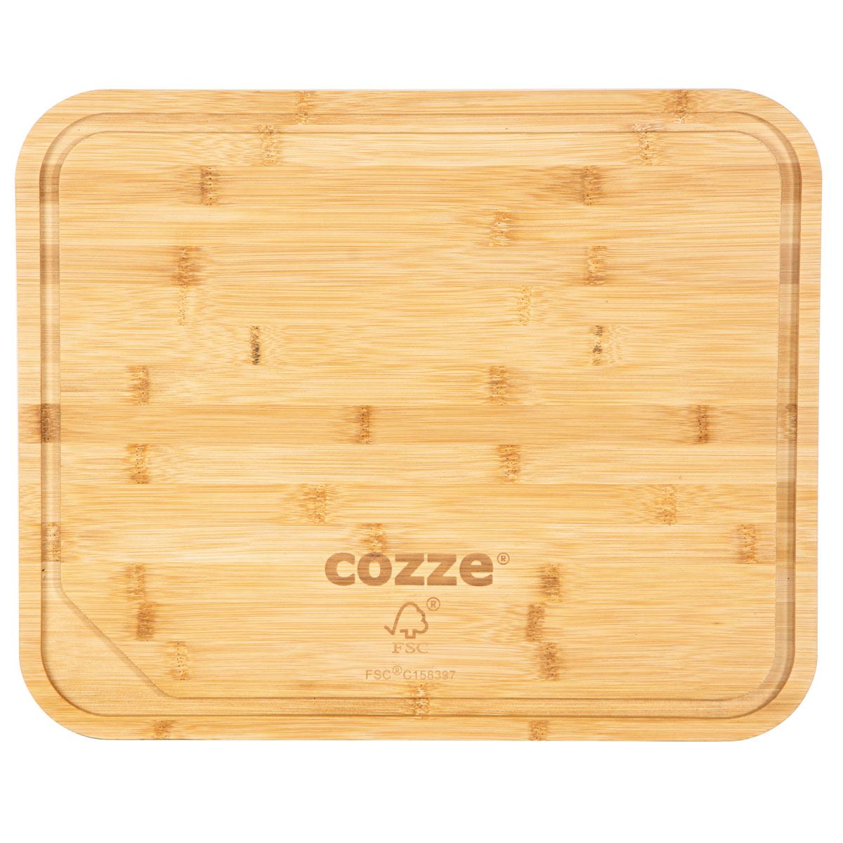 COZZE Pizzaschneidebrett Bambus 430 x 350 x 20 mm Bild 1