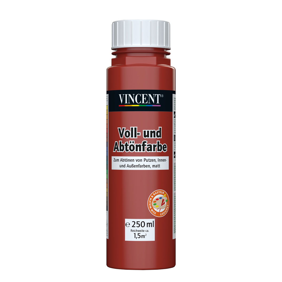 Vincent Voll- und Abtönfarbe zinnoberrot 0,25 L