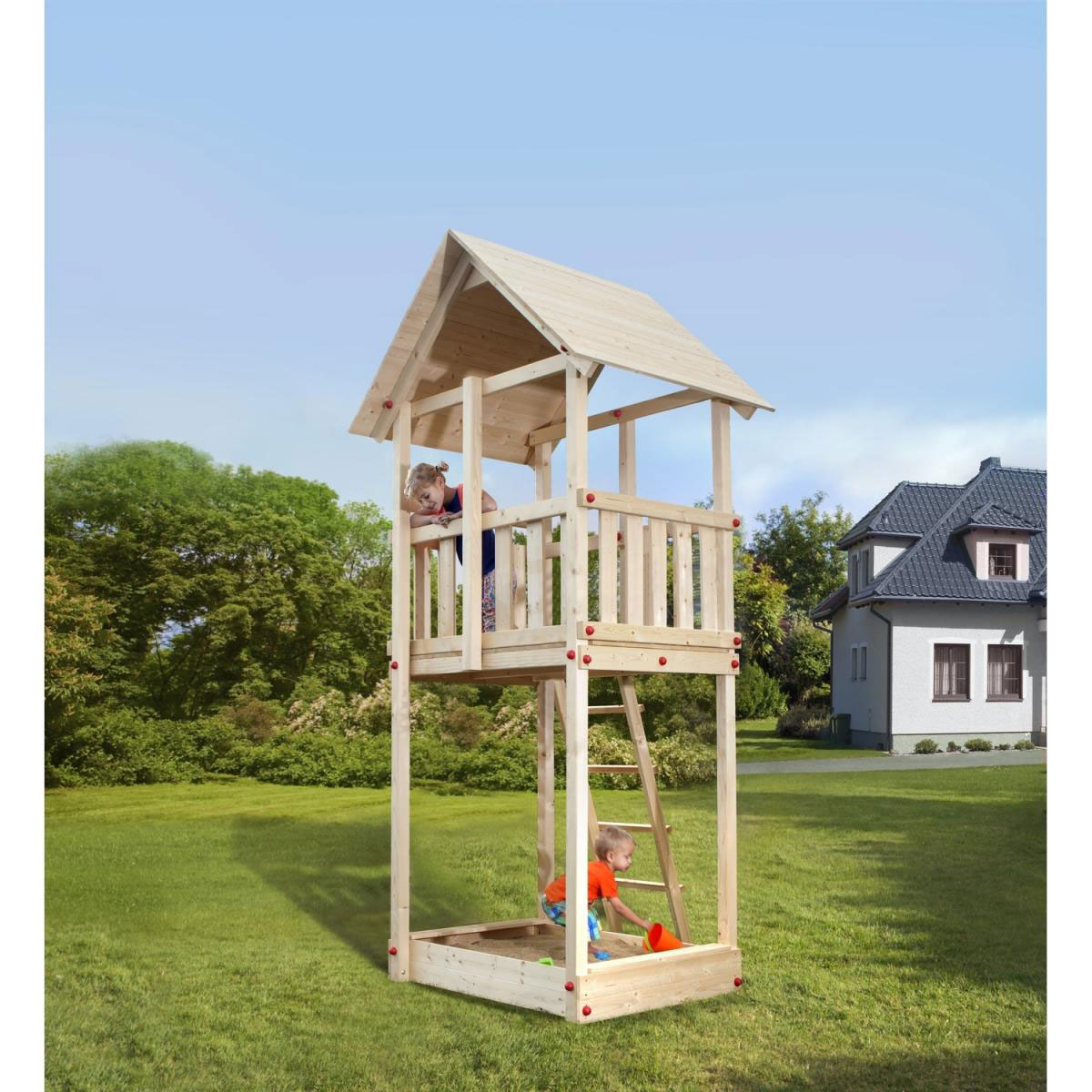Weka Drachenturm Tabaluga mit Satteldach Bild 2
