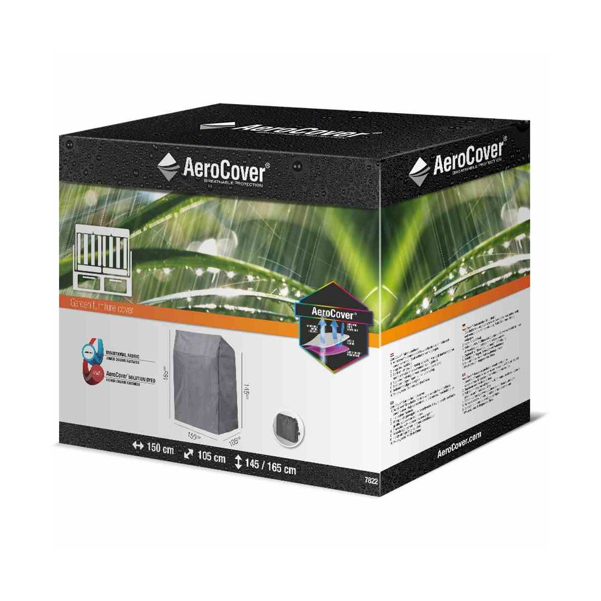 AeroCover Schutzhülle für Strandkörbe 150 x 105 x 165/145 cm anthrazit Bild 1
