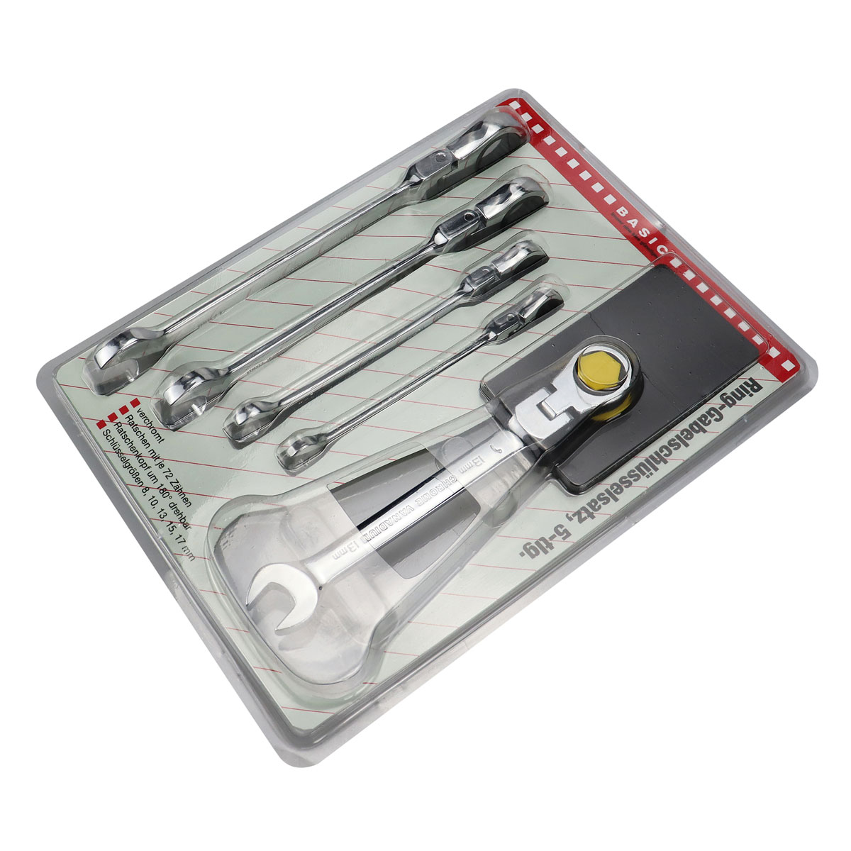Basic Ring-Gabel-Schlüsselsatz 5 teilig