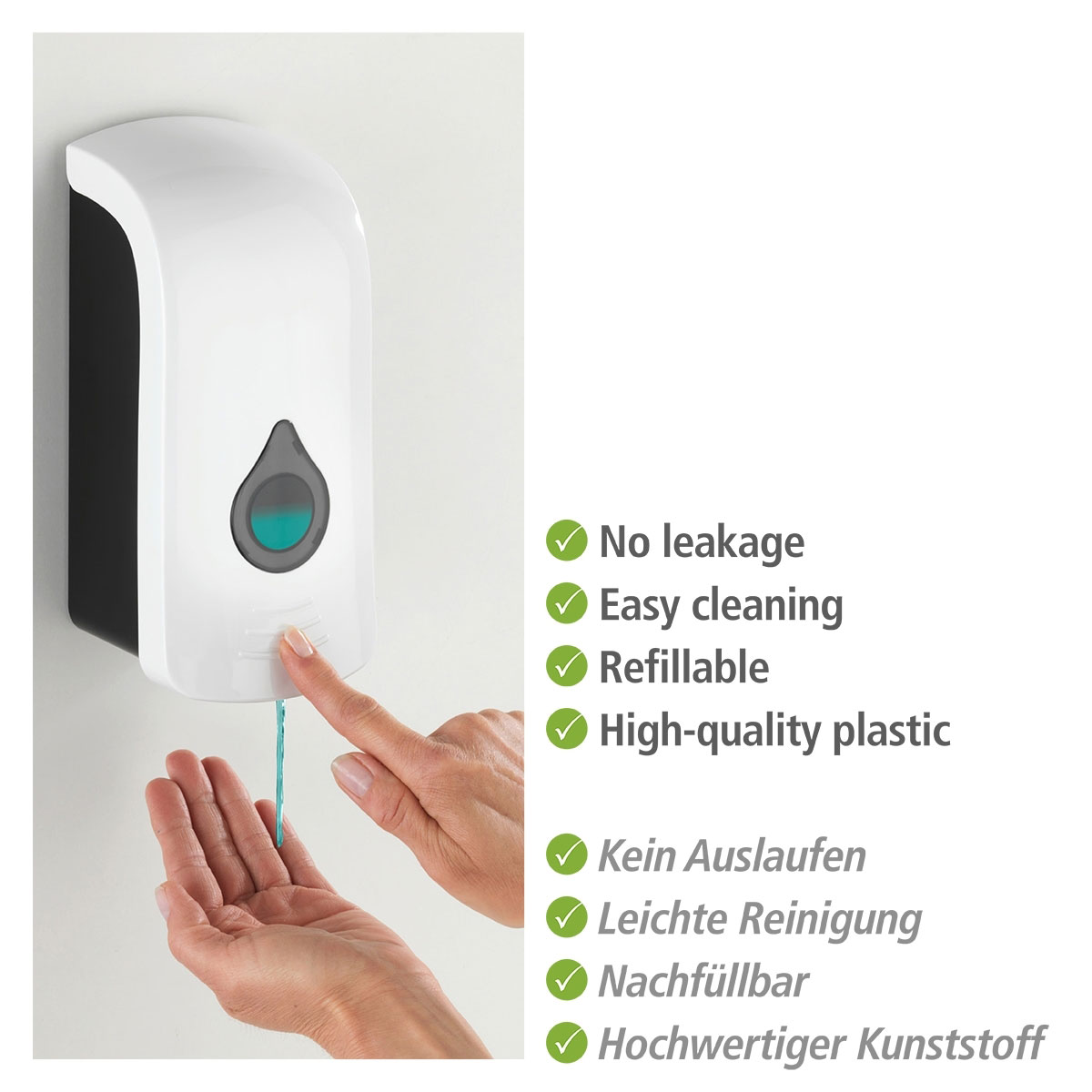 Wenko  Desinfektionsmittel-Spender Ranera L Weiß Seifenspender und Desinfektionsspender Füllmenge 740 ml Bild 6