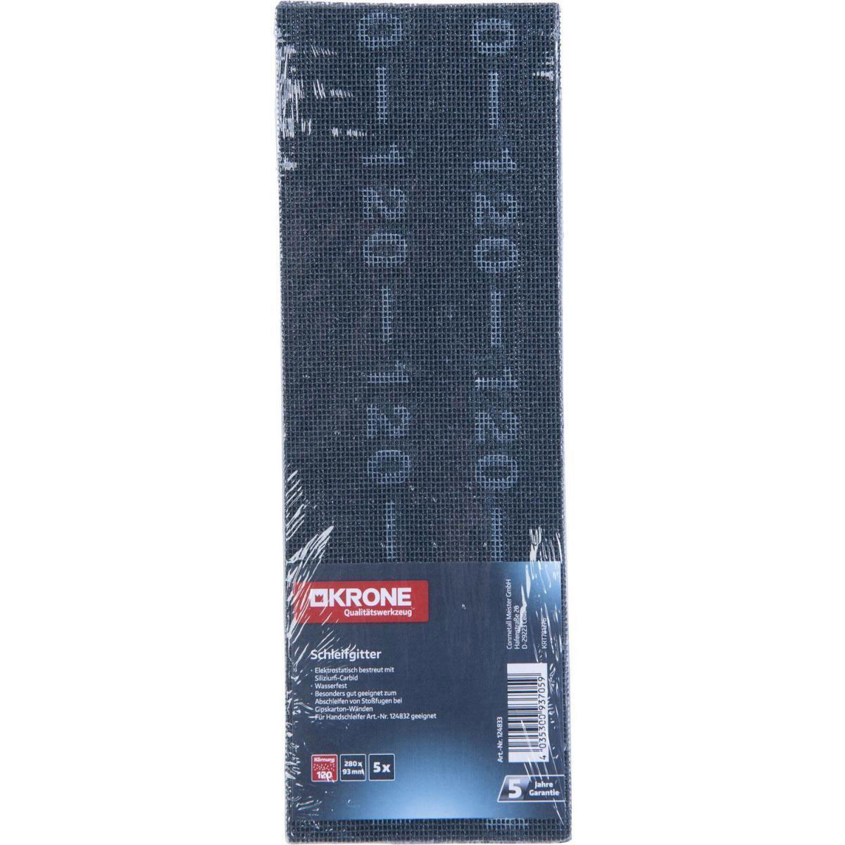 Krone Schleifgitter 93 x 280 mm K120 5 Stück Bild 1