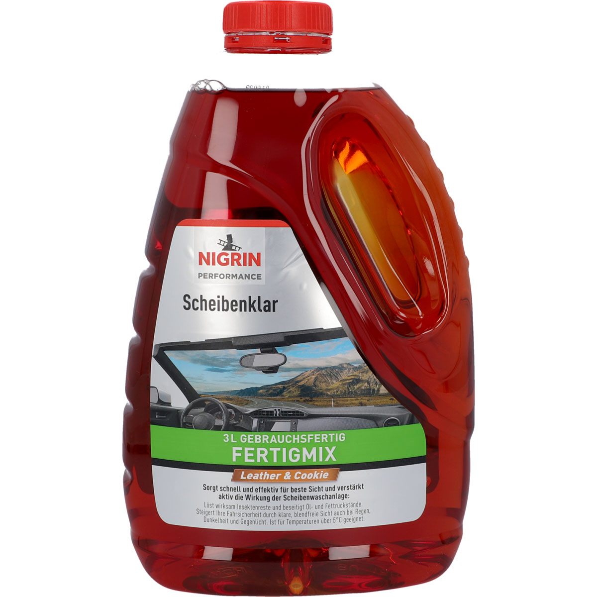 Nigrin Scheibenreiniger Scheibenklar gebrauchsfertig Leather & Cookie 3 L