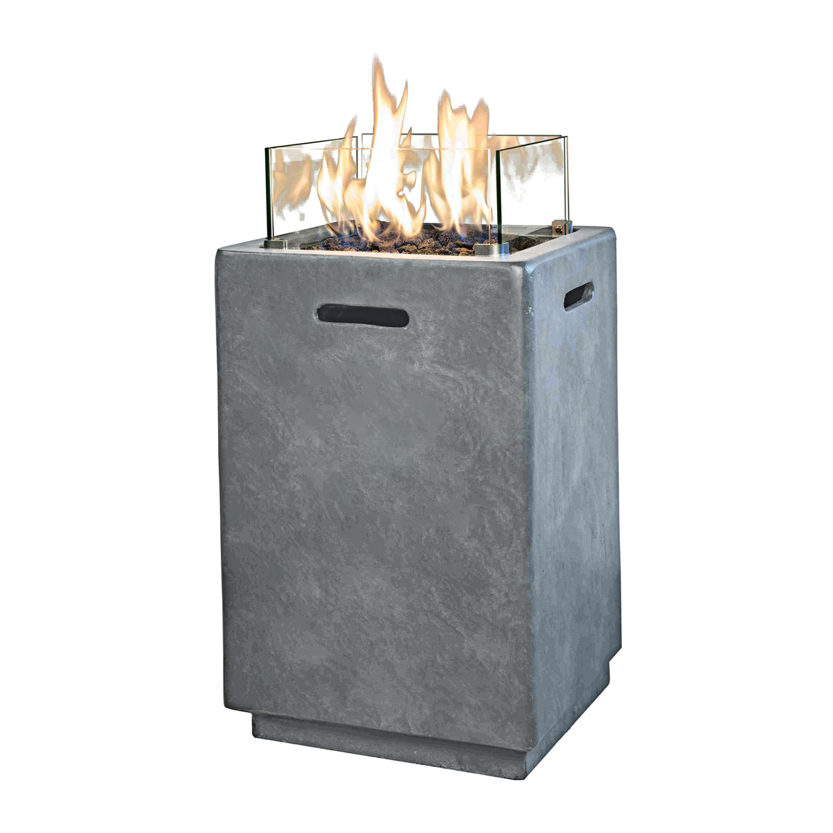 Rothmann Gas-Feuerstelle Maastricht 42 x 66 x 42 cm Leichtbeton mit Glasumrandung