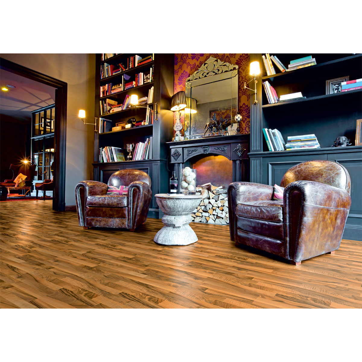 Basic Laminatboden Nussbaum 137,6 x 19,3 cm Bild 6