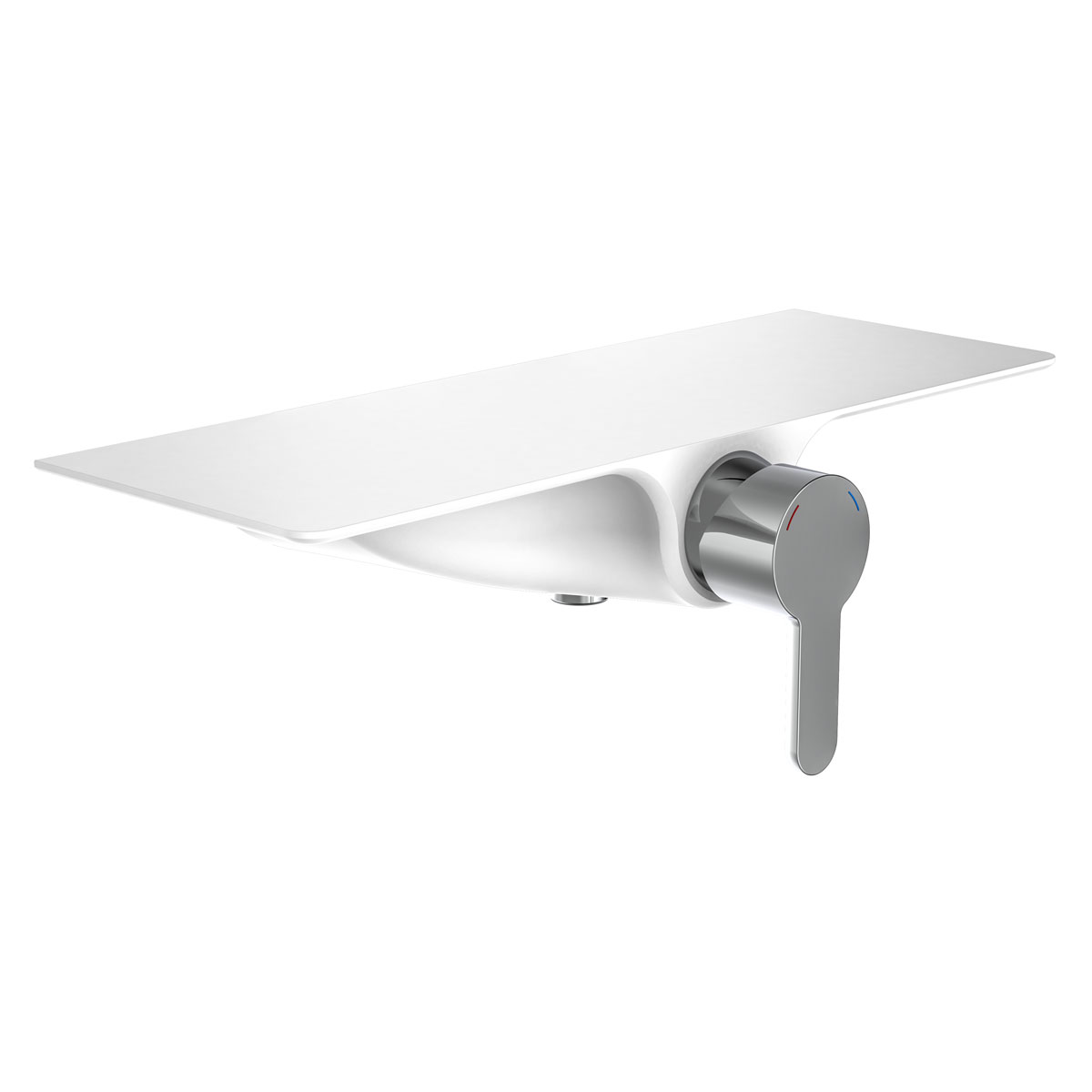 Duscharmatur Waterway weiß mit Ablage