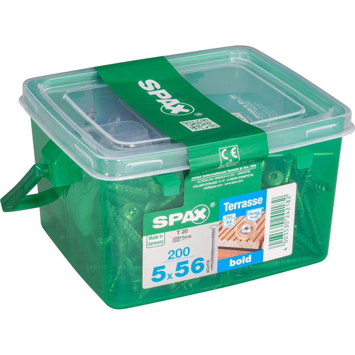 Spax Terrassenschraube Bold Zierkopf 5 x 56 mm 200 Stück Bild 1