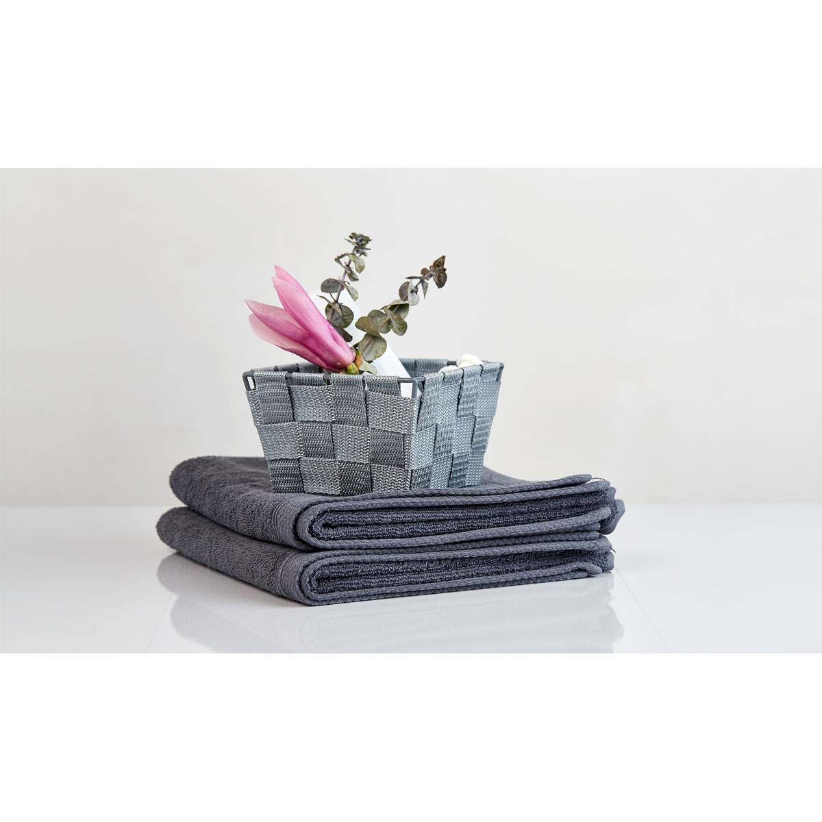 Wenko Aufbewahrungskorb Adria grau quadratisch Bild 2