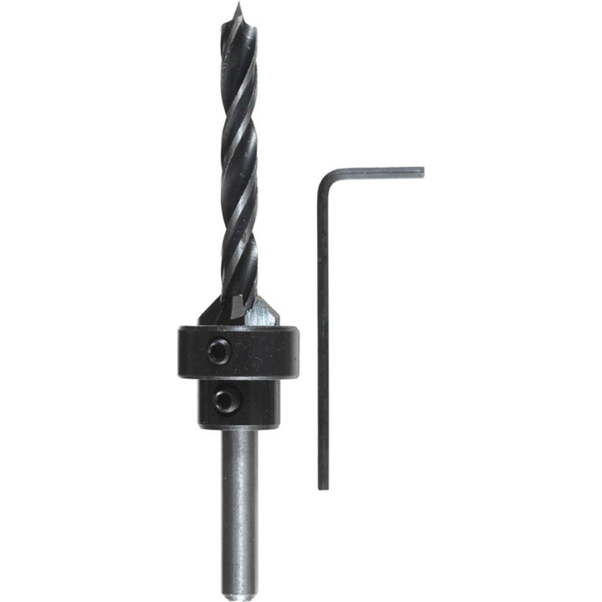 kwb Holzspiralbohrer-Set mit Aufstecksenker und Tiefenstop 3 teilig Durchmesser 3 mm