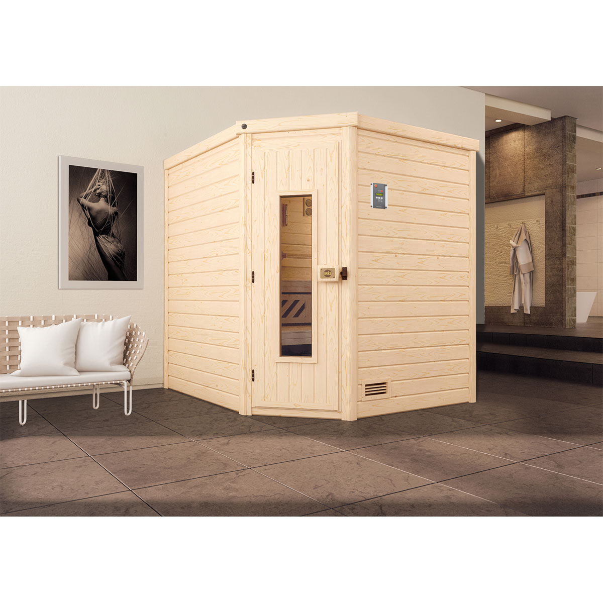 Weka Massivholzsauna „Turku 2“, HT Bild 2