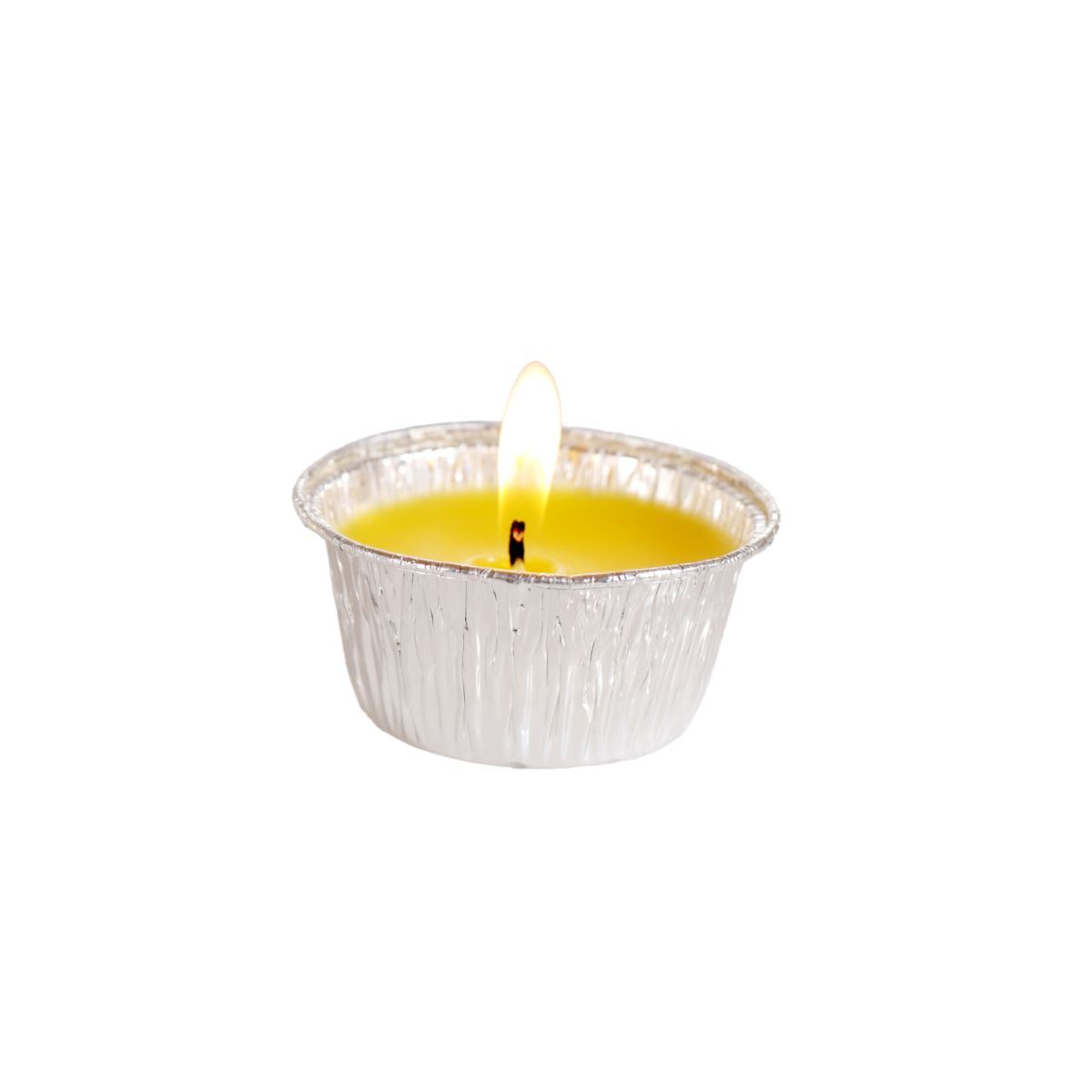 Flower Power 4er Set Citronellakerze in Aluschale 8 x 3,5 cm Bild 1