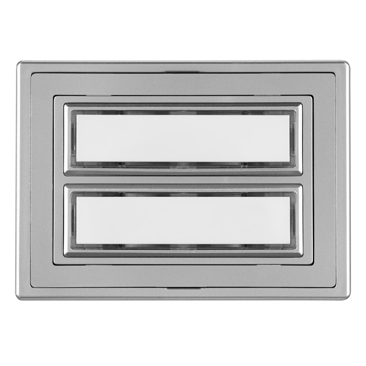 REV Ritter  Klingeltaster Aufputz Kunststoff 2-fach mit Namensschild beleuchtbar silber Bild 1