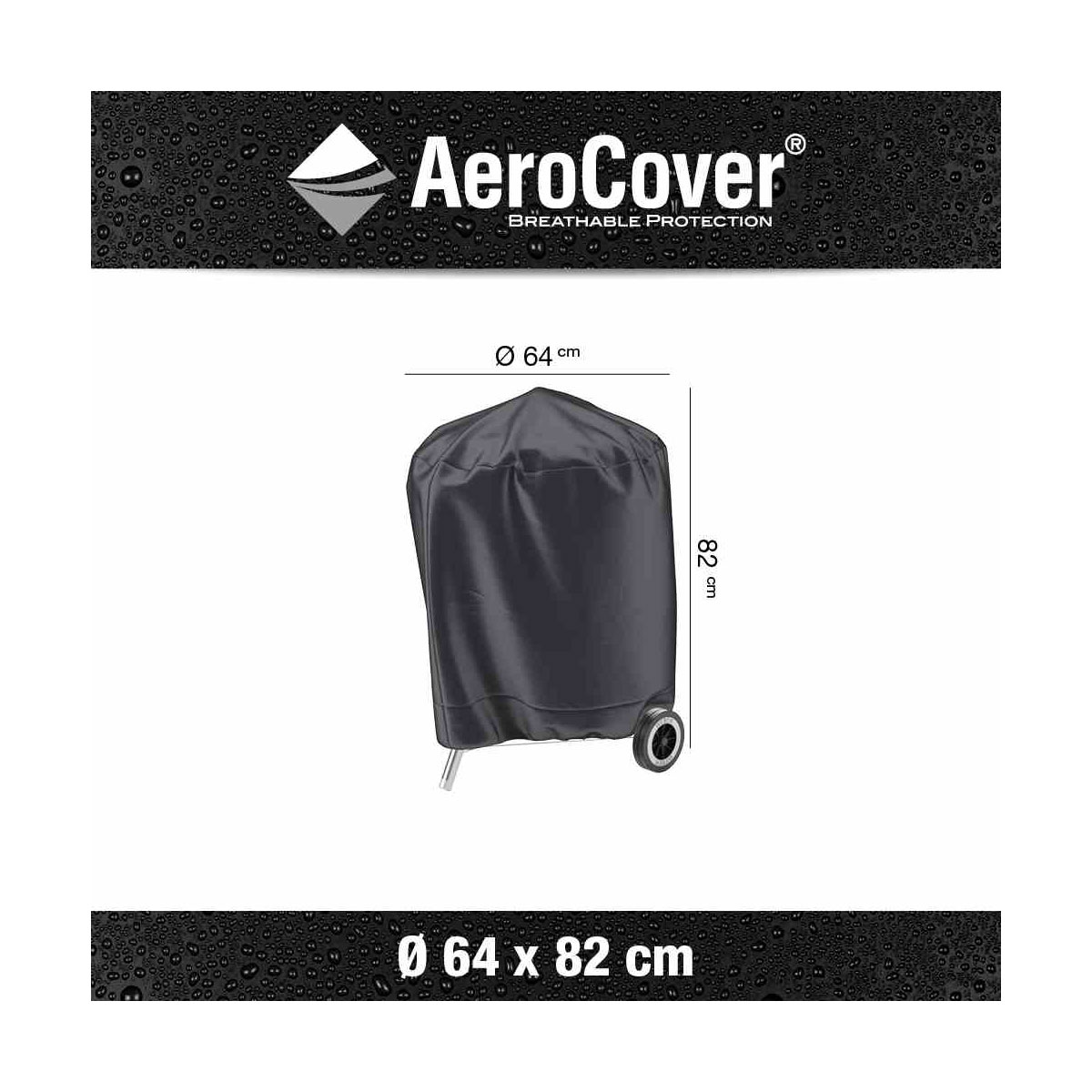 AeroCover Schutzhülle für Grillgeräte Durchmesser 57 cm anthrazit Bild 2