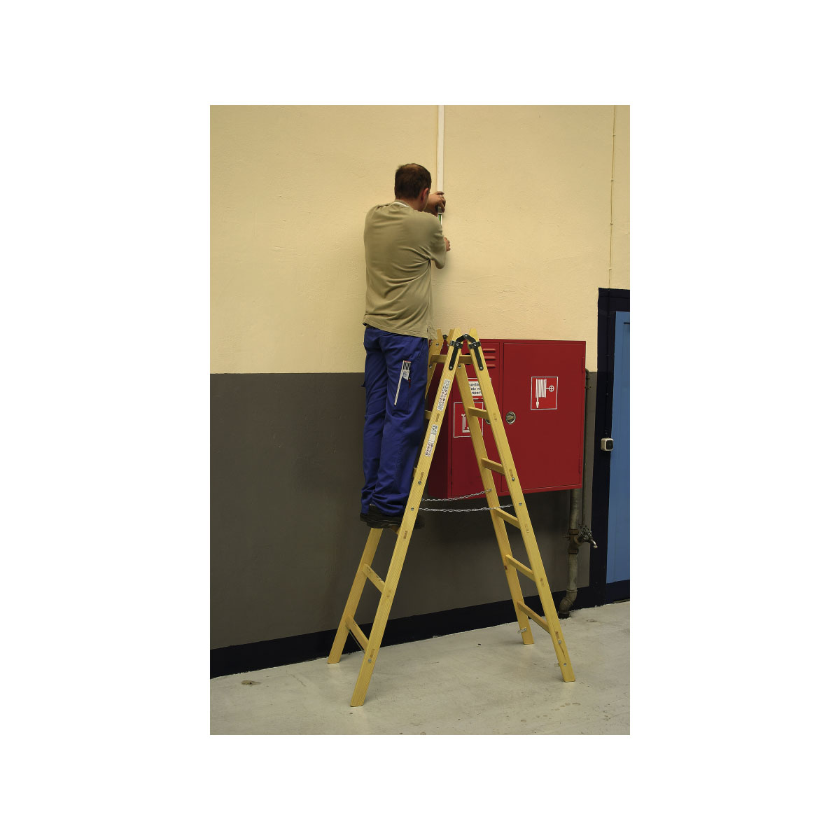 Krause Holz-Sprossen-Doppelleiter Bild 2