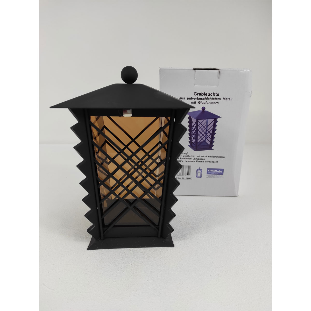Grablaterne Metall schwarz Bild 2