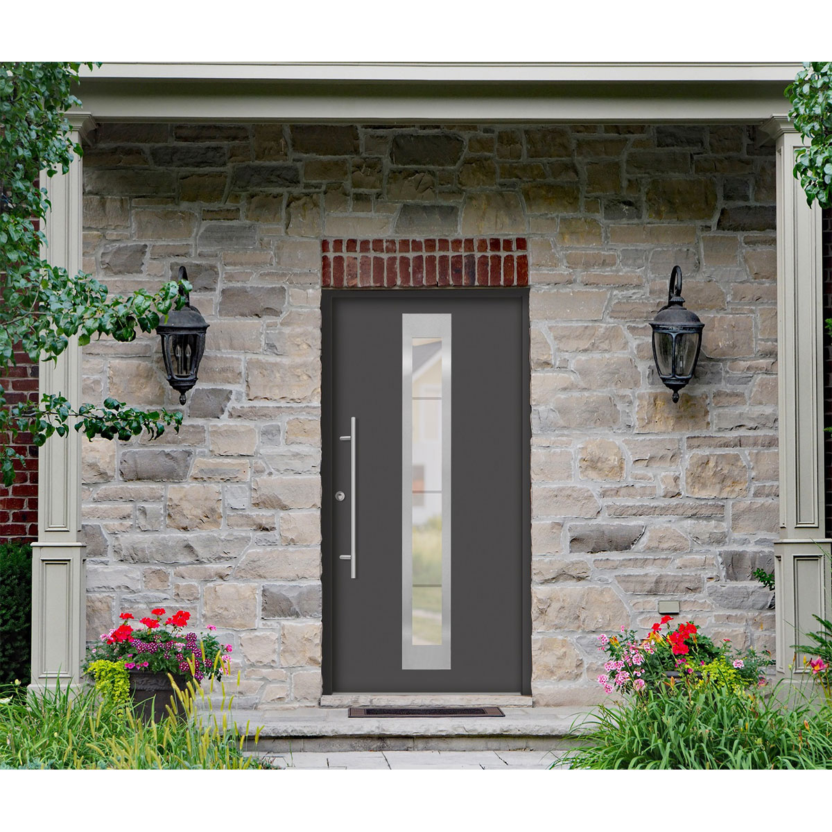 SplenDoor  Premium-Haustür Passivedoor Malmo RC2 energiesparend einbruchsicher anthrazit 110 x 210 cm links Bild 2