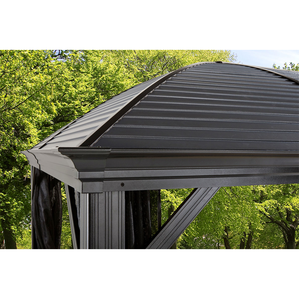 Sojag Pavillon Moreno 1014 inkl. Moskitonetz 298x423x283cm Anthrazit Bild 5