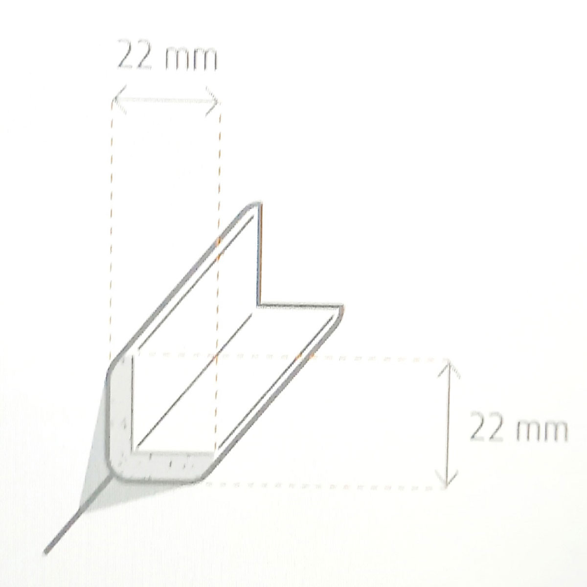 Specht  Winkelleiste weiß 260 x 2,2 x 2,2 cm Bild 4