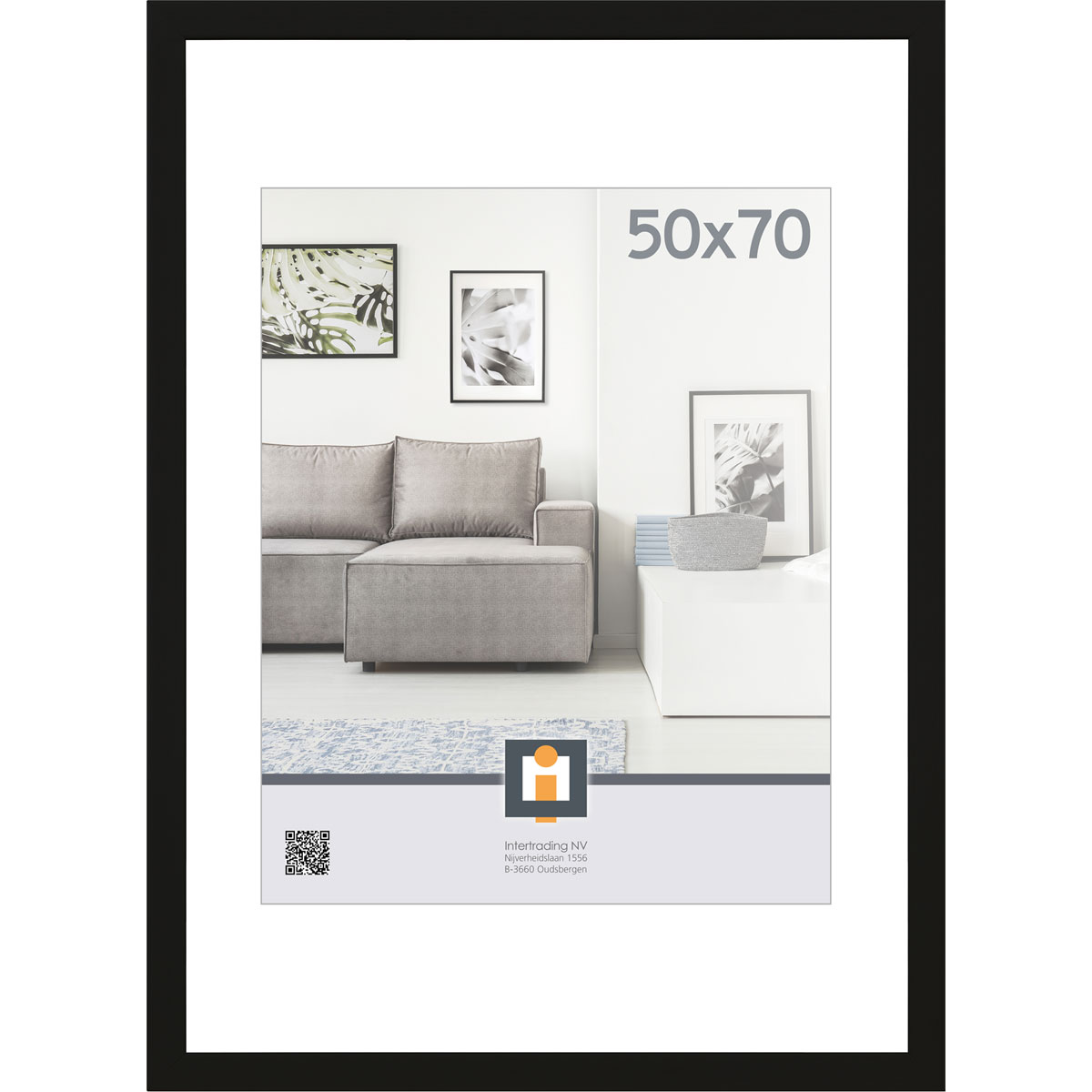Bilderrahmen Livorno 50x70 cm schwarz