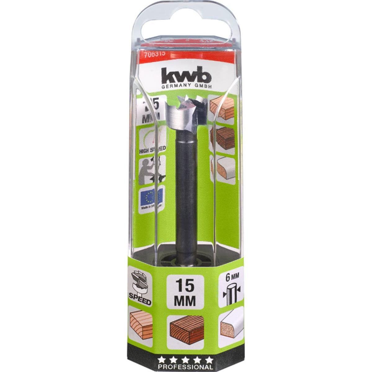 kwb  Forstnerbohrer Speed Durchmesser 15 mm Bild 2