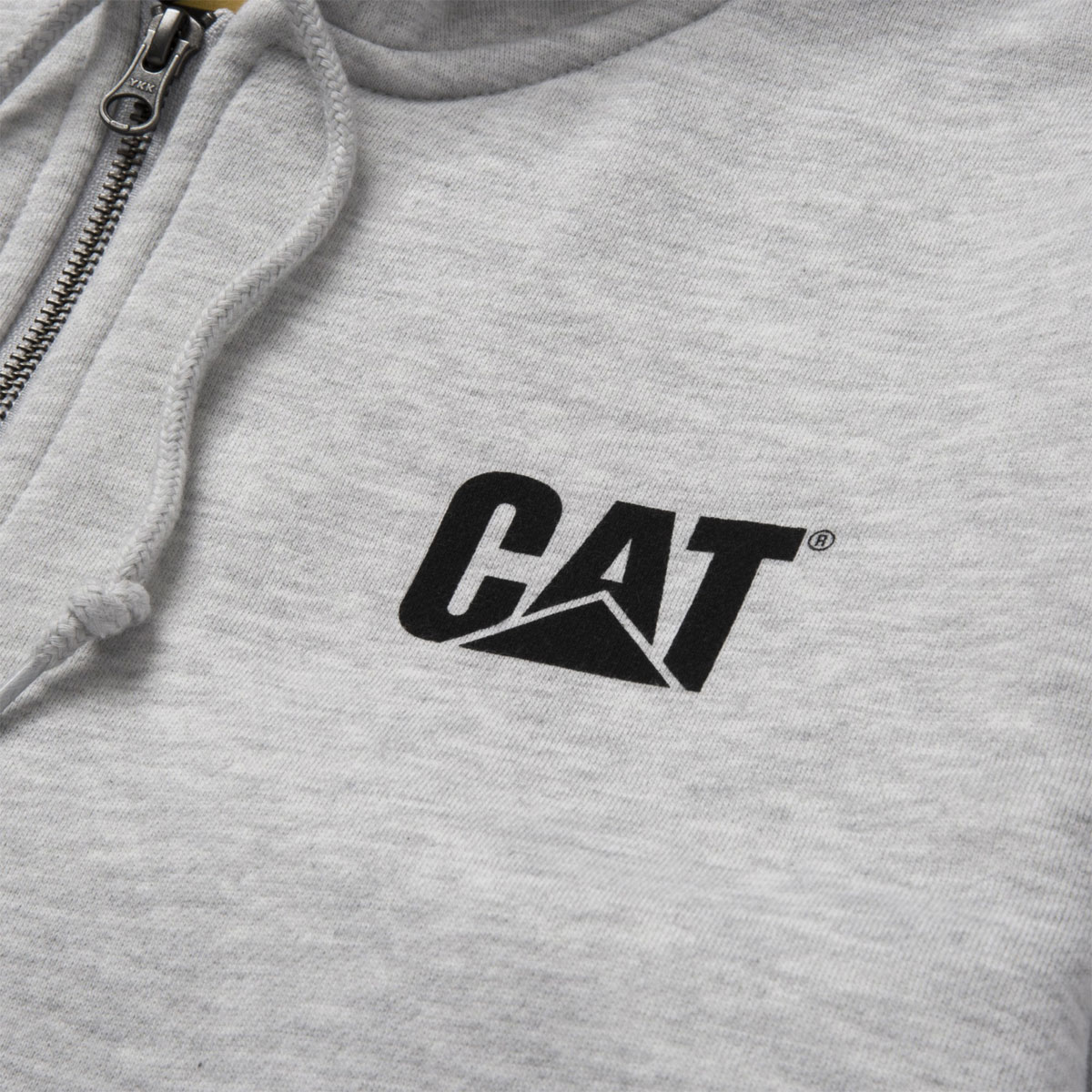 CAT Zip Hoodie Banner Gr. L grau  Bild 5