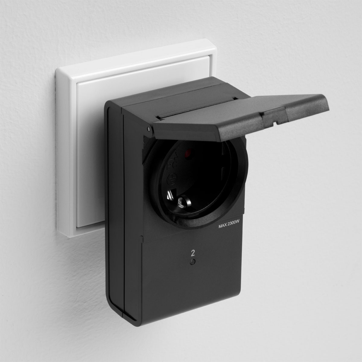 REV Ritter Funkschalt-Set außen IP44 Standard mit Fernbedienung 2+1 schwarz Bild 5