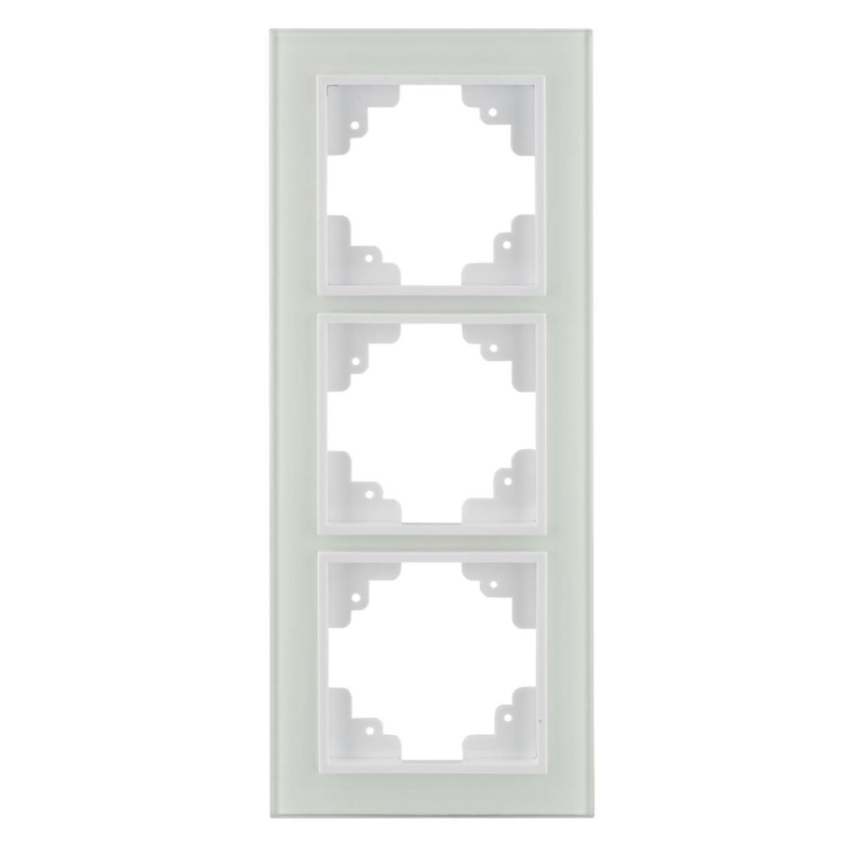 Abdeckrahmen Melbourne 3-fach Echtglas Serie 706