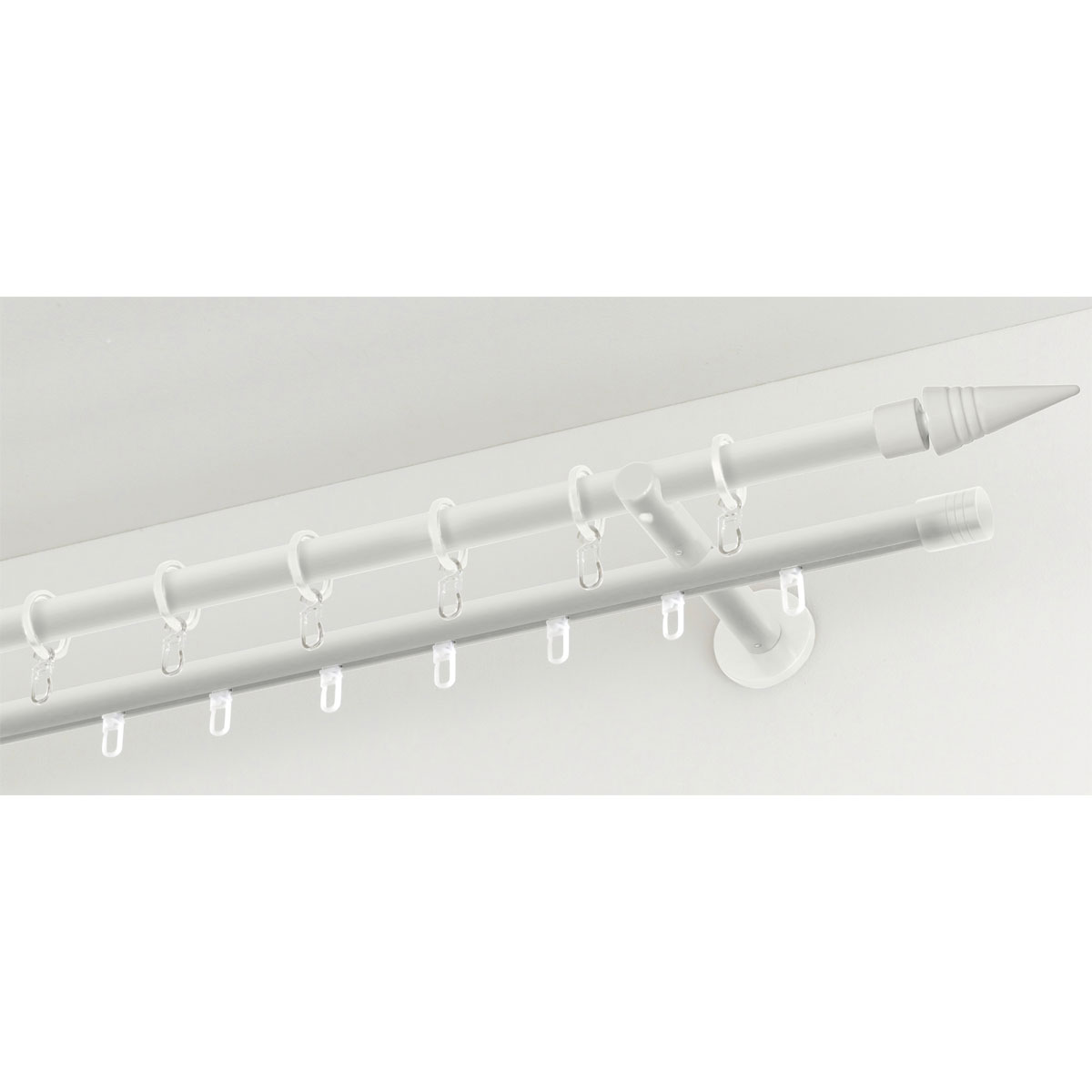 Gardinia  Gardinenstange Chicago mit Innenlauf Durchmesser 16 mm 160 cm weiß Bild 3