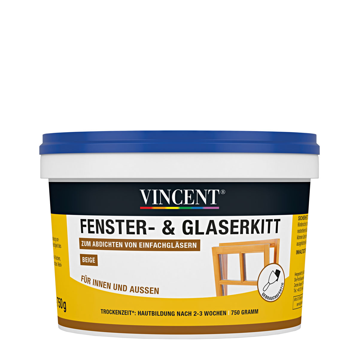 Vincent Fenster- und Glaserkitt 0,75 kg Vincent Fenster- und Glaserkitt 0,75 kg
