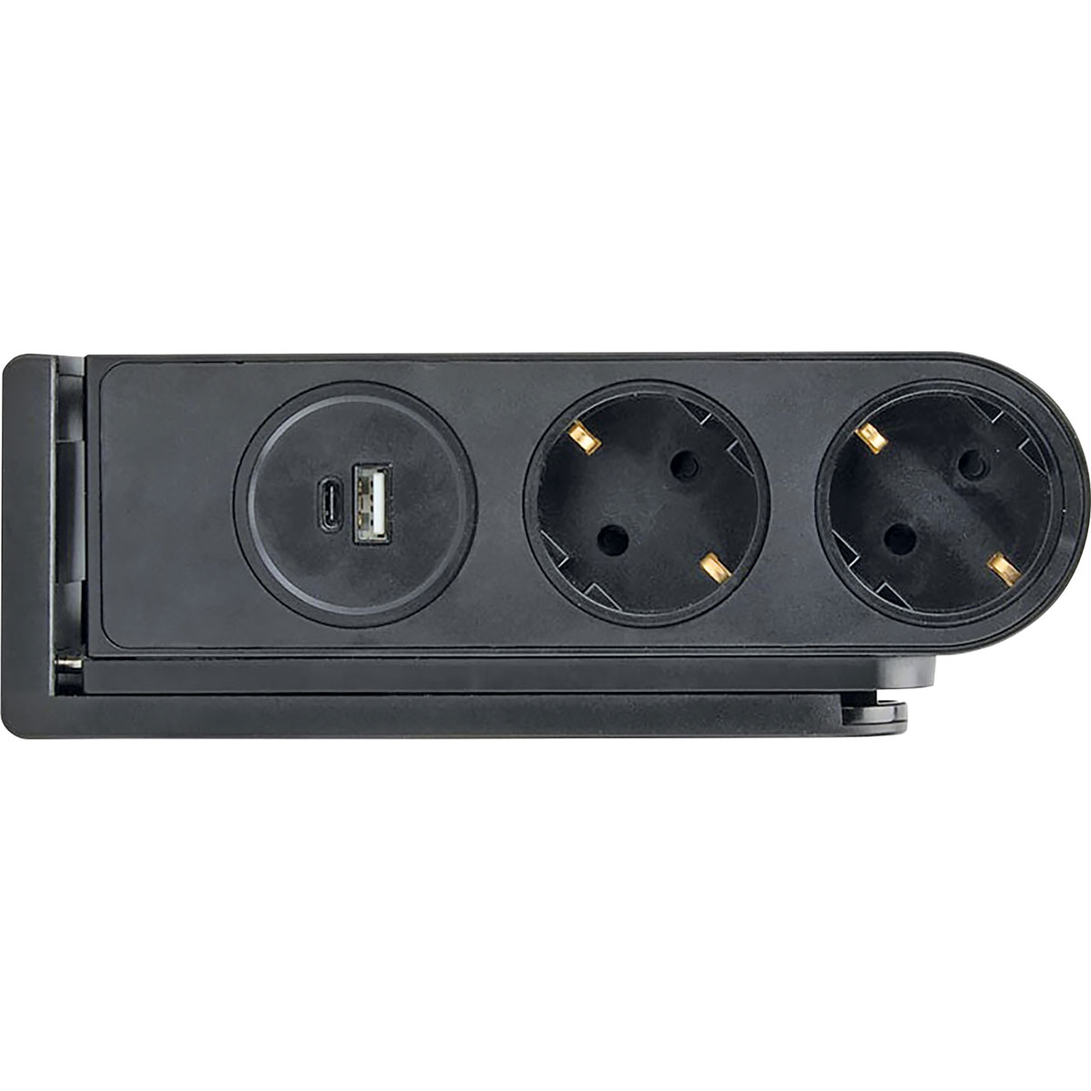 Schwaiger  Tischsteckdosenleiste 2-fach mit USB C/A klemmbar Bild 5