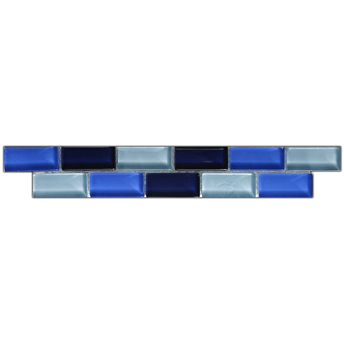 Bordüre „Glasmosaik“, Blau, Mix, Brick 30x5 cm