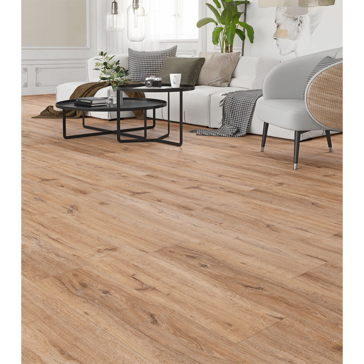 Specht Laminatboden Classic Tundra Eiche 128,6 x 19,4 x 0,7 cm Bild 5