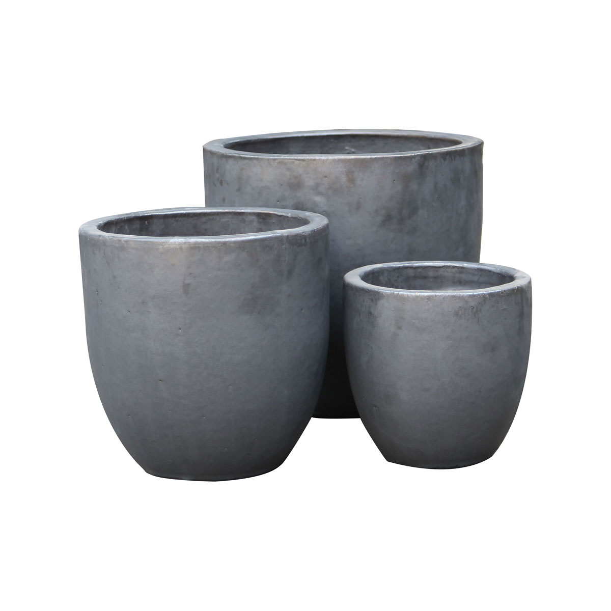 Haveson Pflanztopf Bern anthrazit glasiert Durchmesser 32 x 31 cm Haveson Pflanztopf Bern anthrazit glasiert Durchmesser 32 x 31 cm