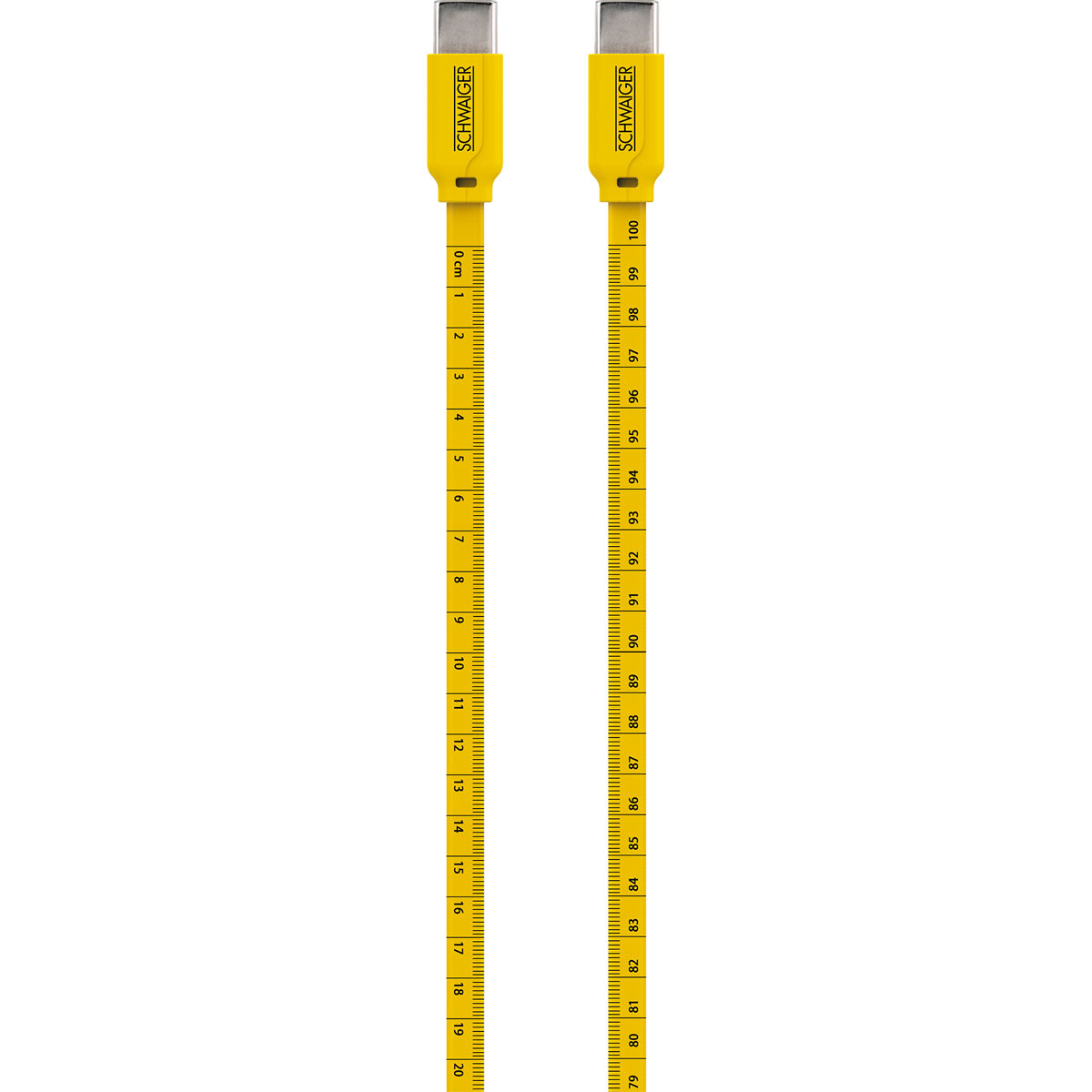 Schwaiger  Sync und Ladekabel Typ C mit Maßband 1,2 m Bild 1