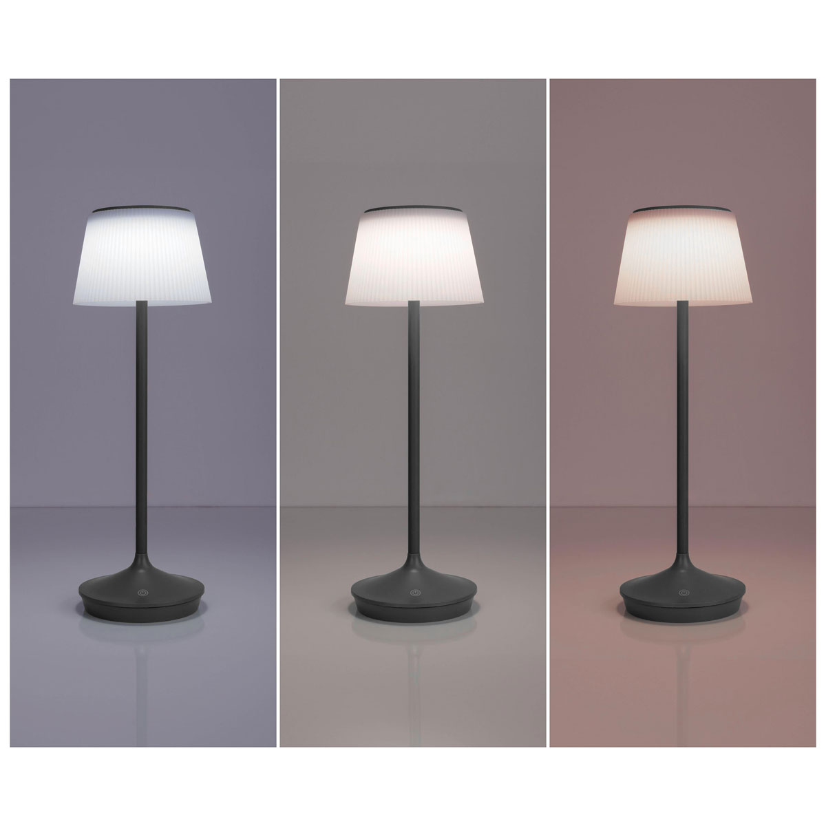 TL Emmi Metall/KS grau LxBxH: 13x13x38cmdimmbar Bild 4